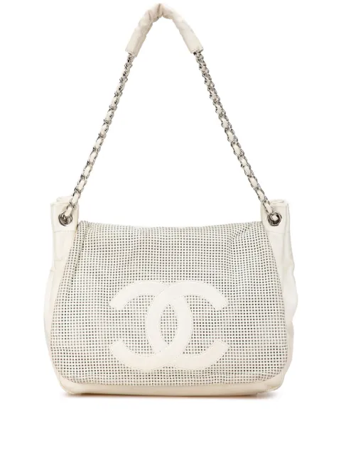 CHANEL Pre-Owned 2004-2005 Caviar Perforated Hollywood Accordion Flap shoulder bag