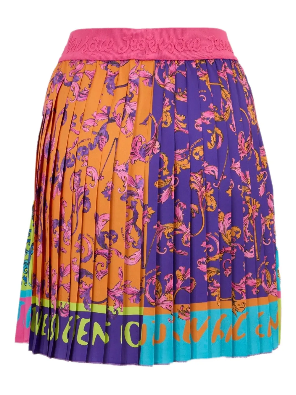 Versace Jeans Couture Plooirok met barokprint Groen