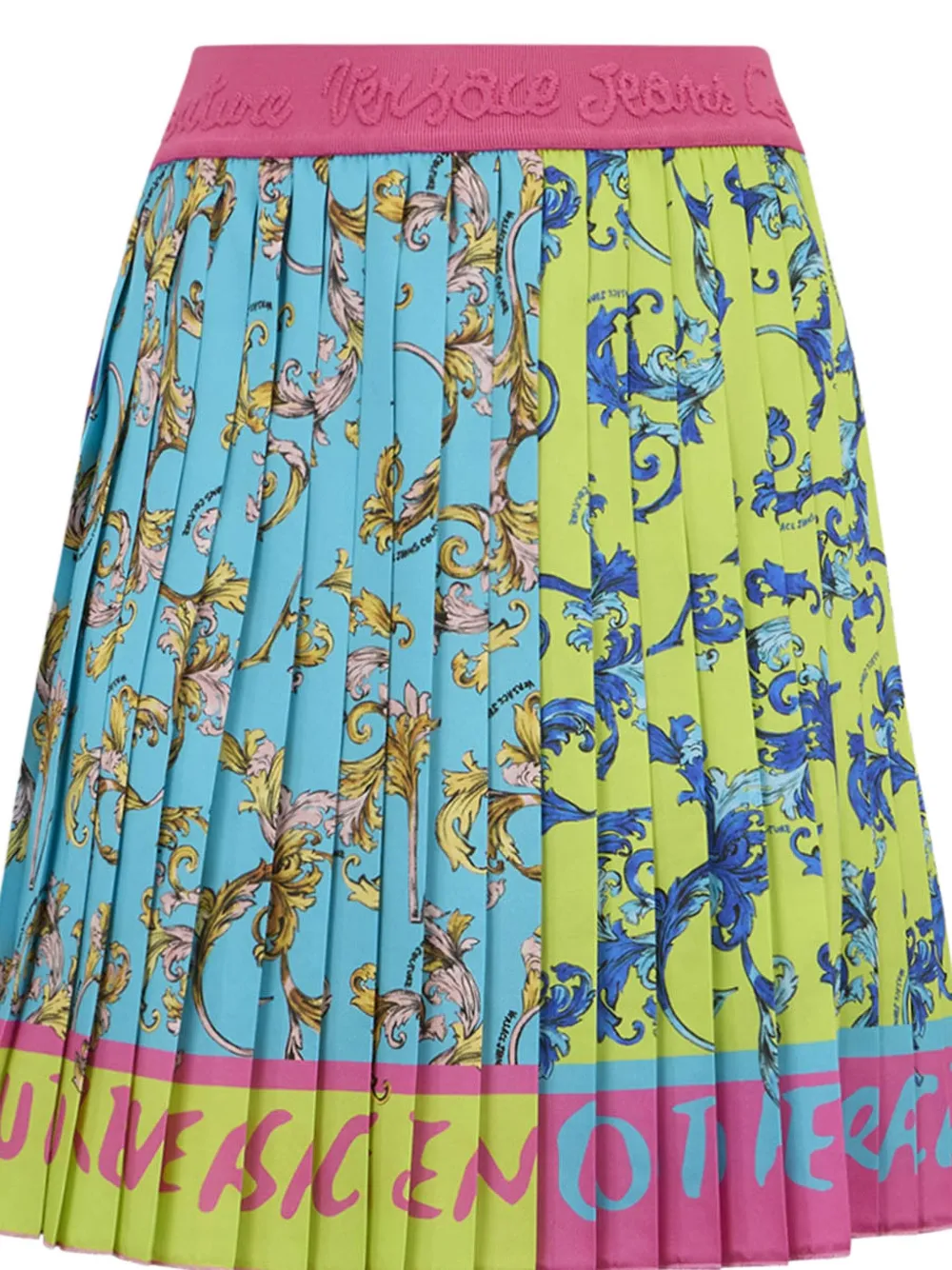 Versace Jeans Couture Plooirok met barokprint Groen