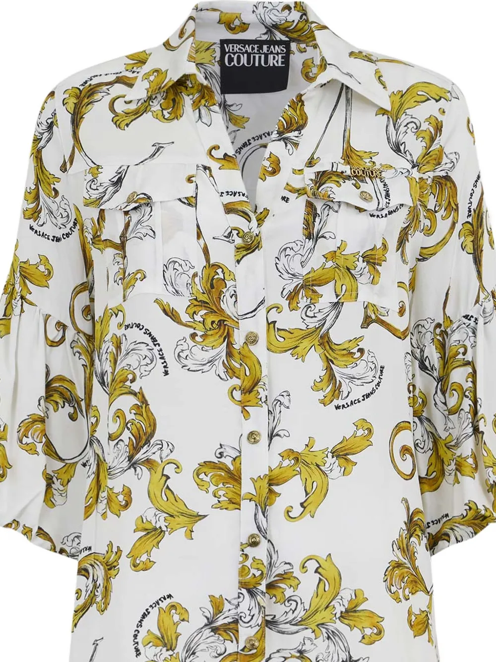 Versace Jeans Couture Blouse met bloemenprint Wit