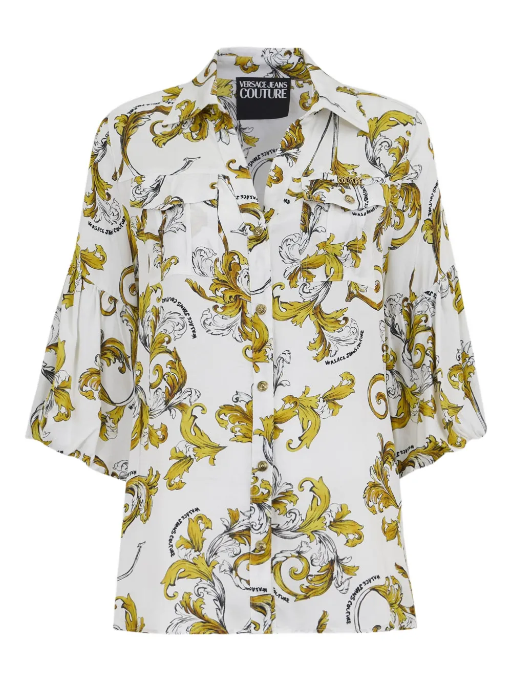 Versace Jeans Couture Blouse met bloemenprint Wit