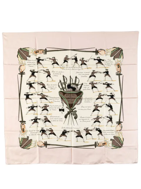 Hermès Pre-Owned 20th Century Traite Des Armes Silk Scarf scarves