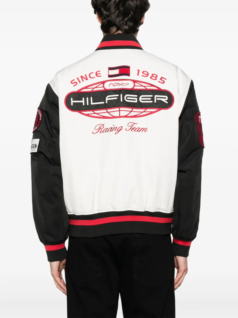 Tommy Hilfiger x Mercedes button-up bomberjack Wit