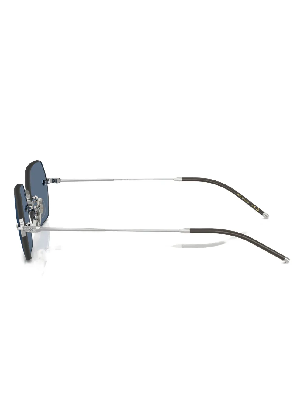 Oliver Peoples Zonnebril met zeshoekig montuur Zilver