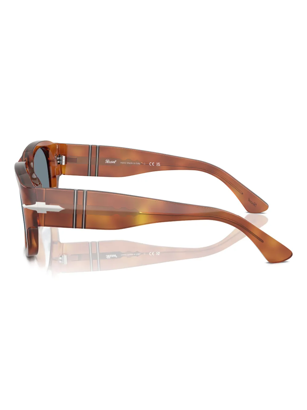 Persol Zonnebril met vierkant montuur Bruin