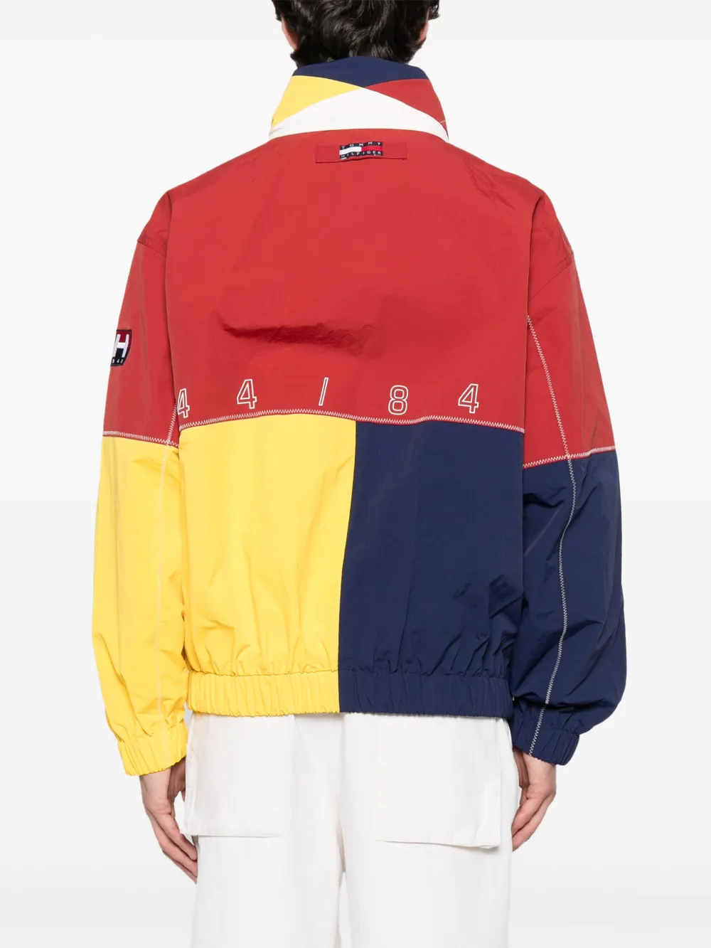 Tommy Hilfiger Bomberjack met logoprint en drukknopen Rood