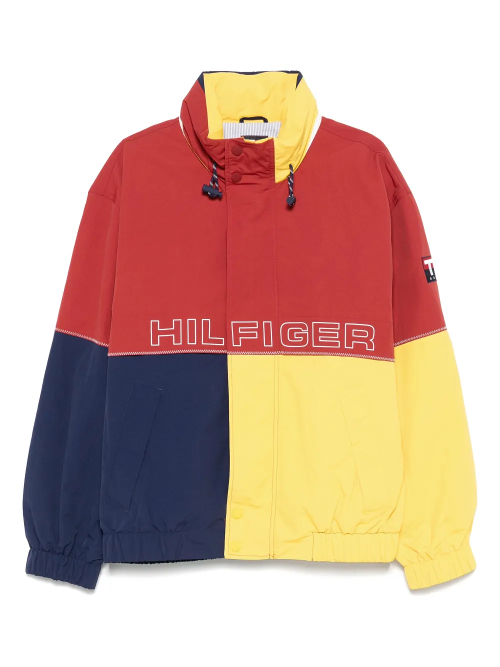 Tommy Hilfiger press-stud logo-print bomber jacket | Red | Image 1