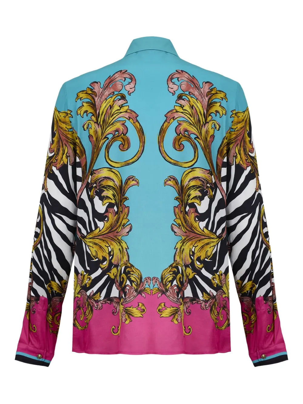 Versace Jeans Couture Button-up blouse met barokprint Blauw
