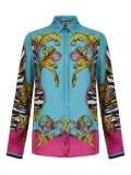 Versace Jeans Couture baroque-print button-up shirt - Blue
