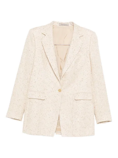 Tagliatore sequin-embellished tweed jacket
