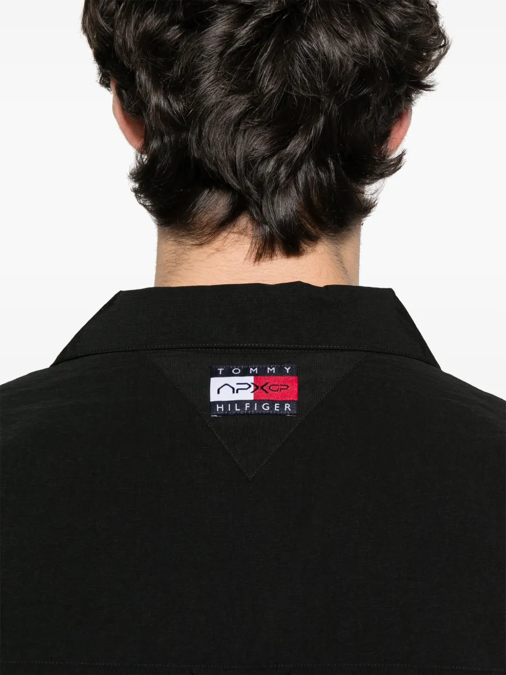 Tommy Hilfiger x Mercedes overhemd met korte mouwen Zwart