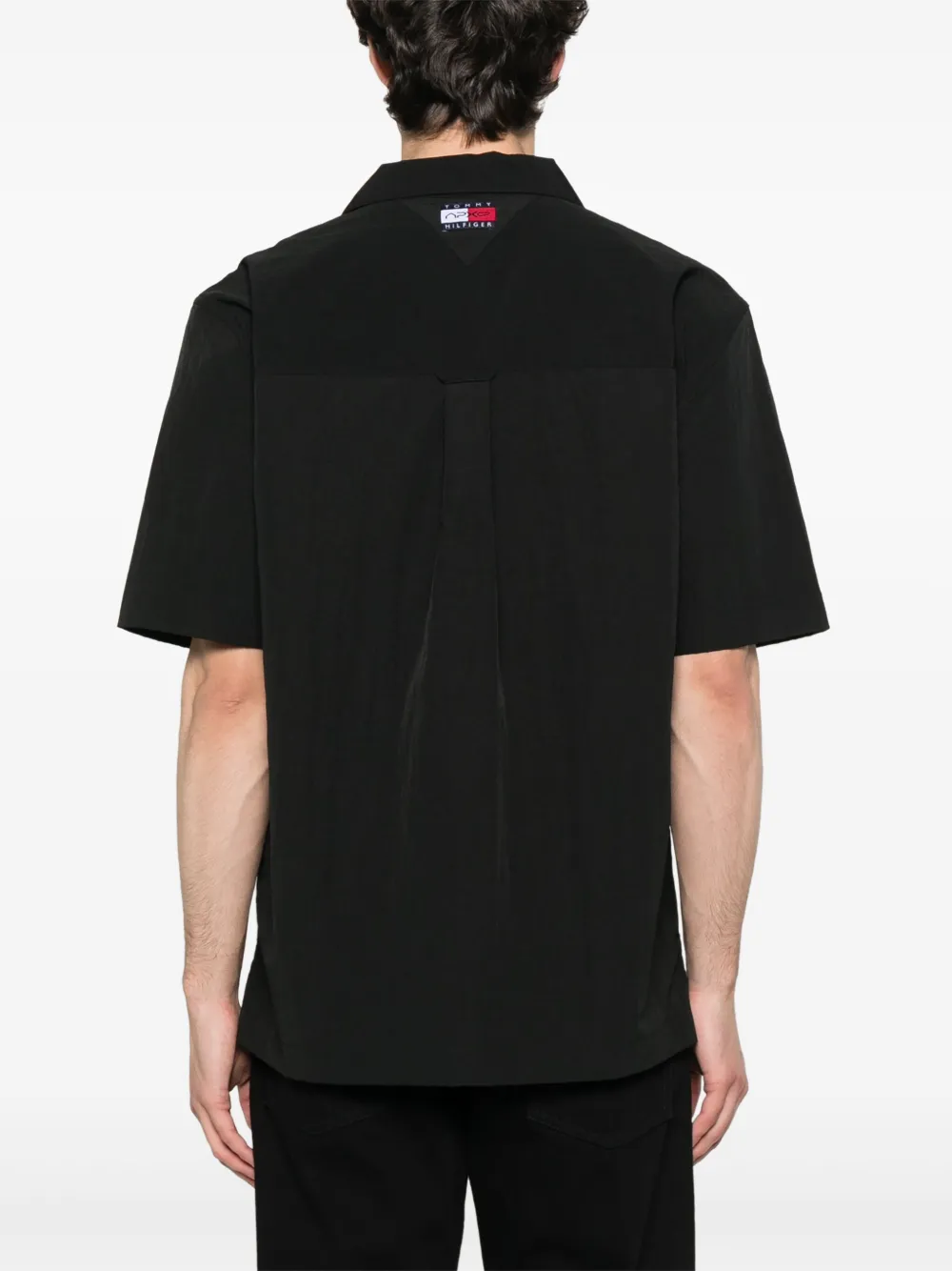 Tommy Hilfiger x Mercedes overhemd met korte mouwen Zwart