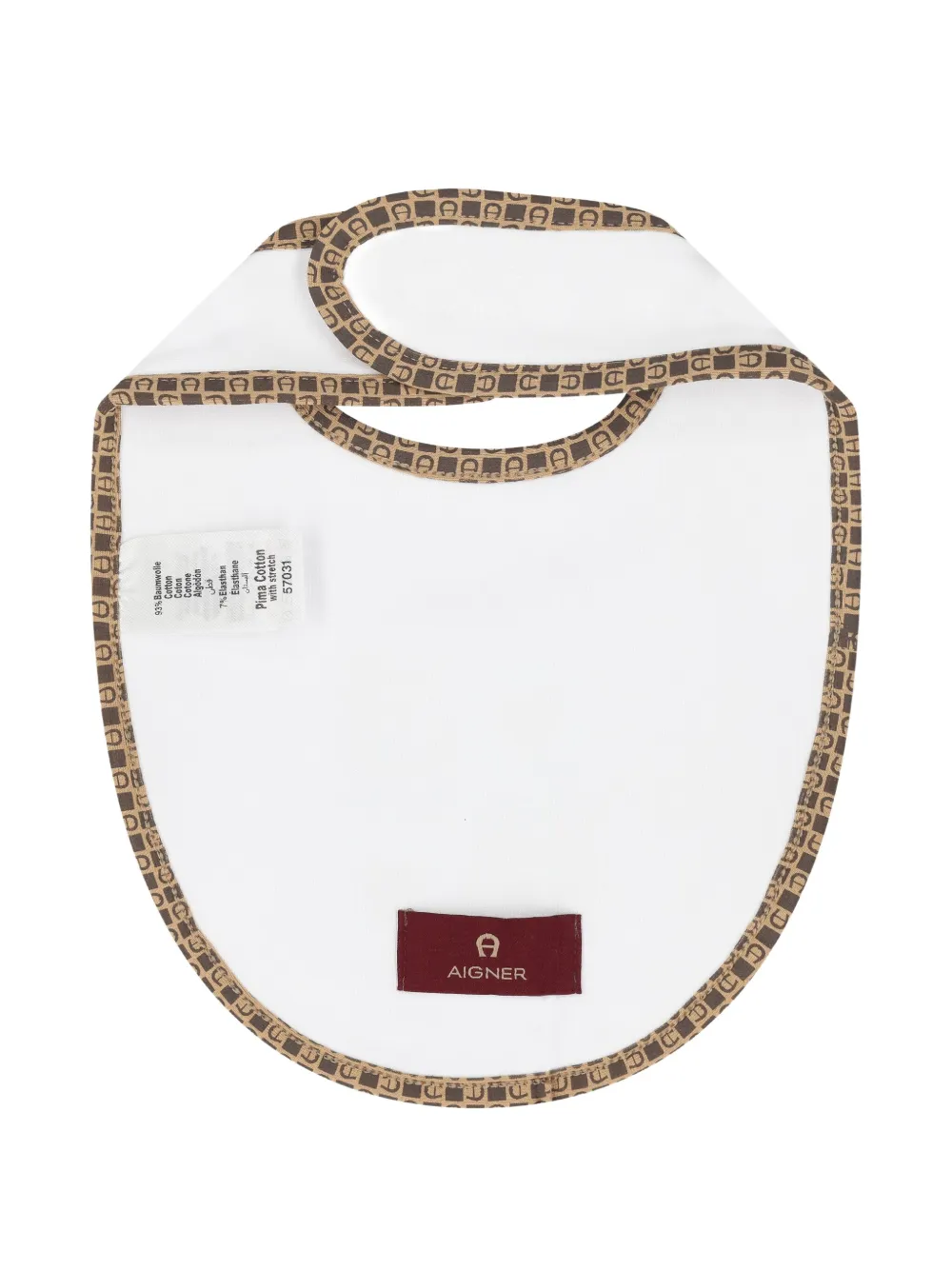 Aigner Kids Slabbetje met logoprint - Wit