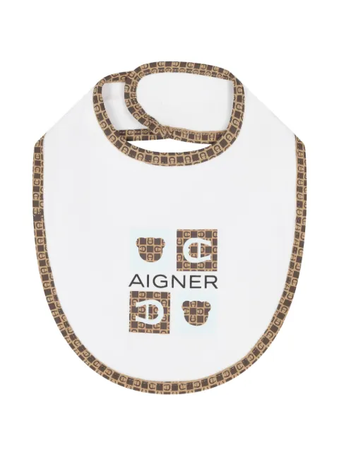 Aigner Kids babero con logo estampado