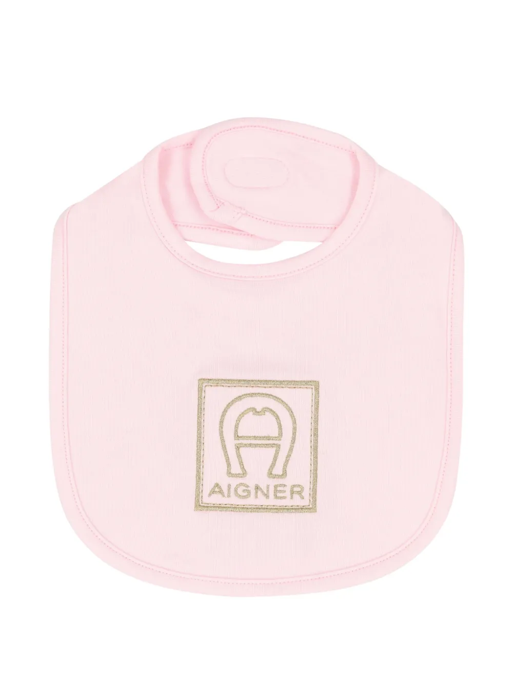 Aigner Kids logo-embroidered bib - Rosa