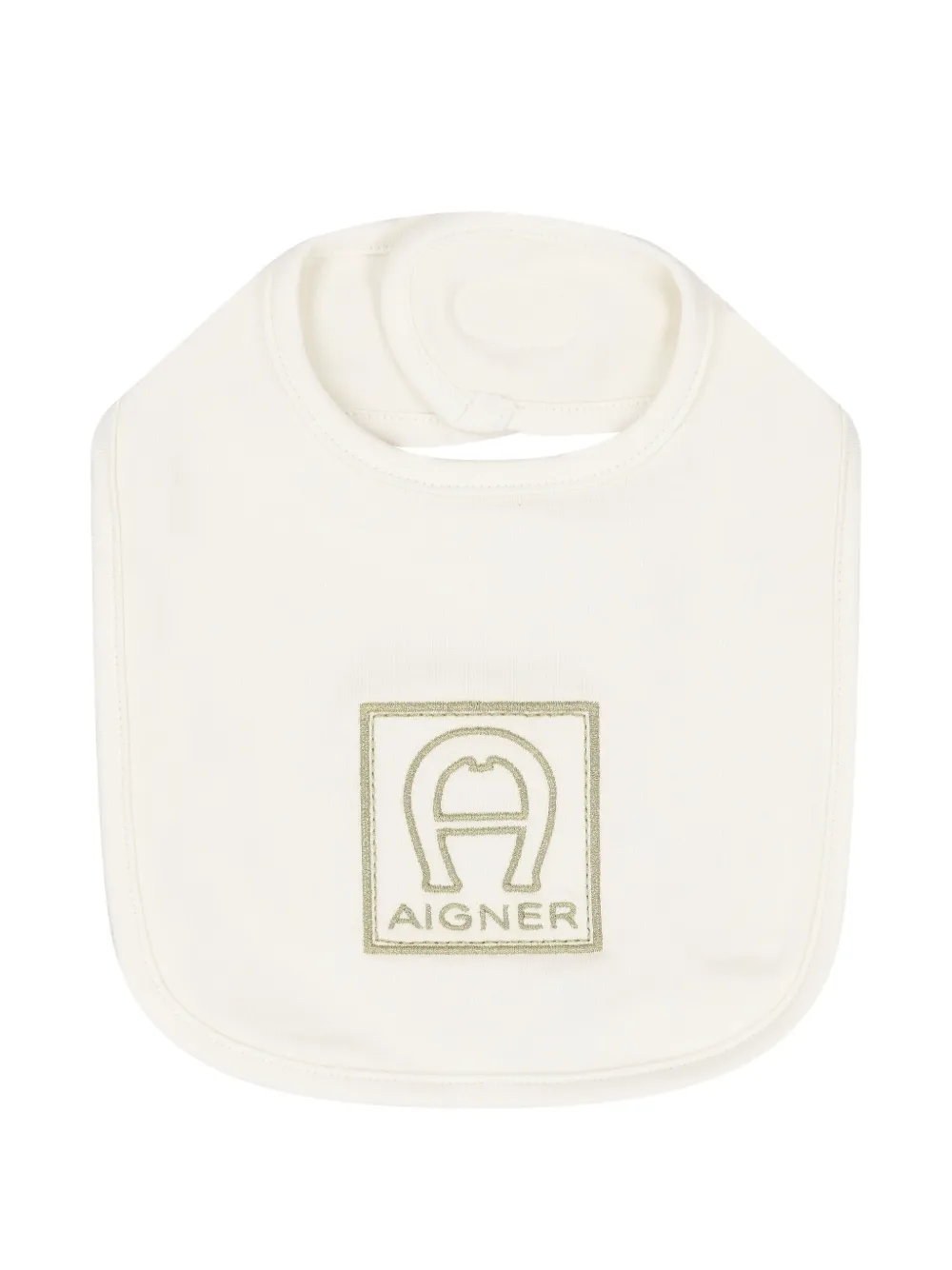 Aigner Kids logo-print bib - Weiß