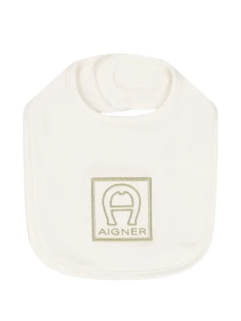 Aigner Kids babero con logo estampado