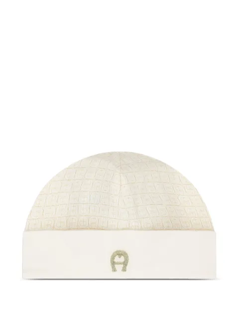 Aigner Kids logo-pattern beanie