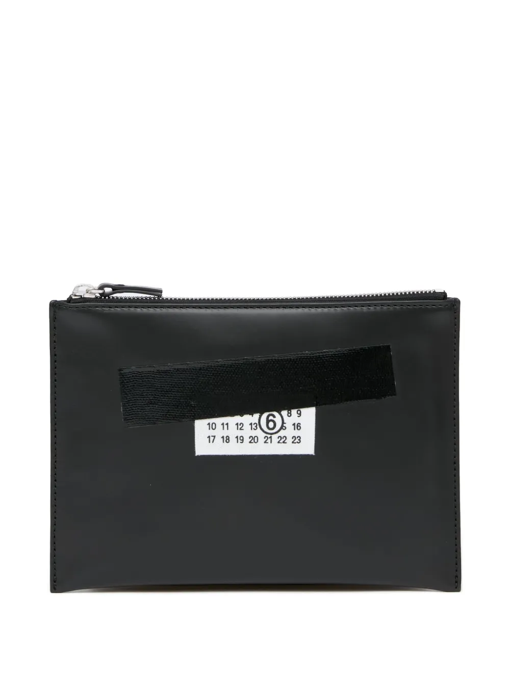 MM6 Maison Margiela Clutch Hug piccola in pelle - Nero