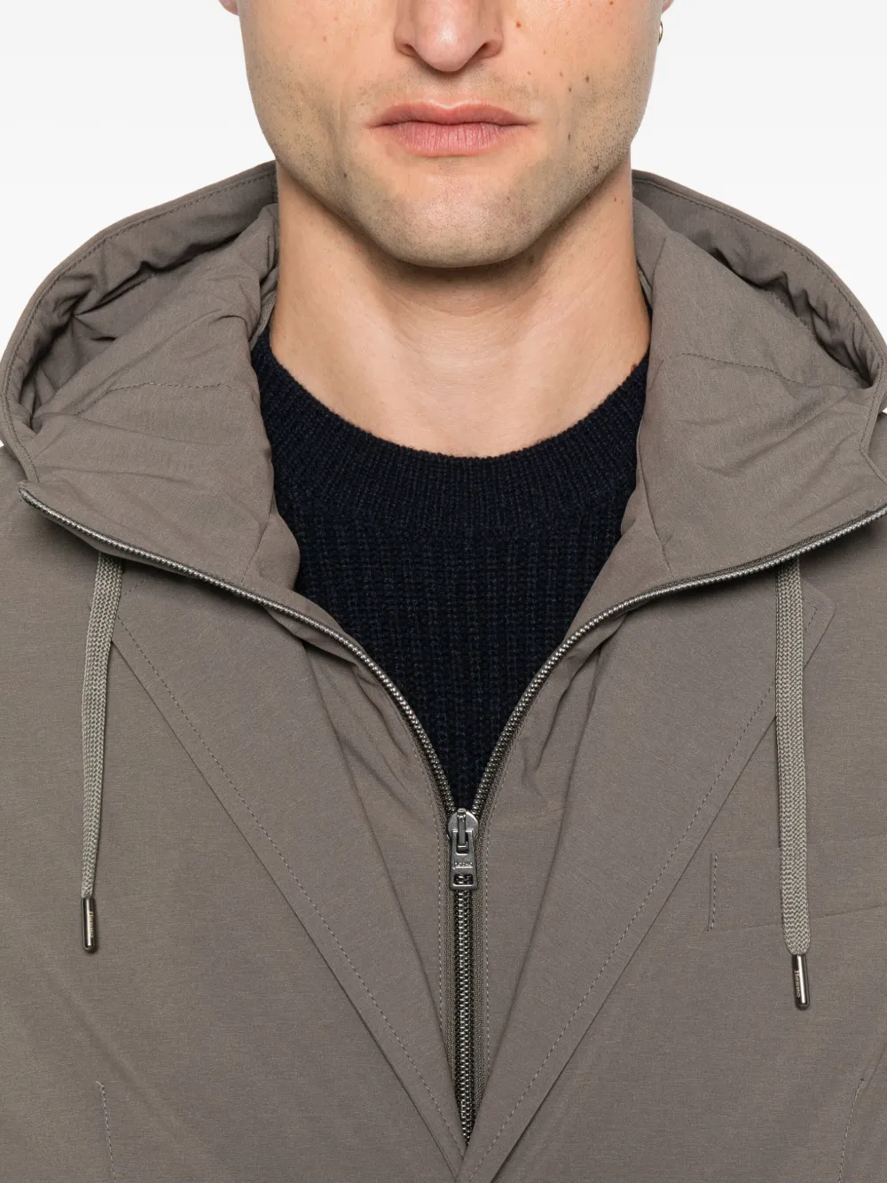 Herno hooded three-button blazer 2700 GREEN