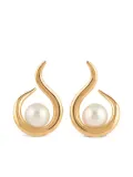 Dinny Hall Toro Pearl Twist stud earrings - Gold