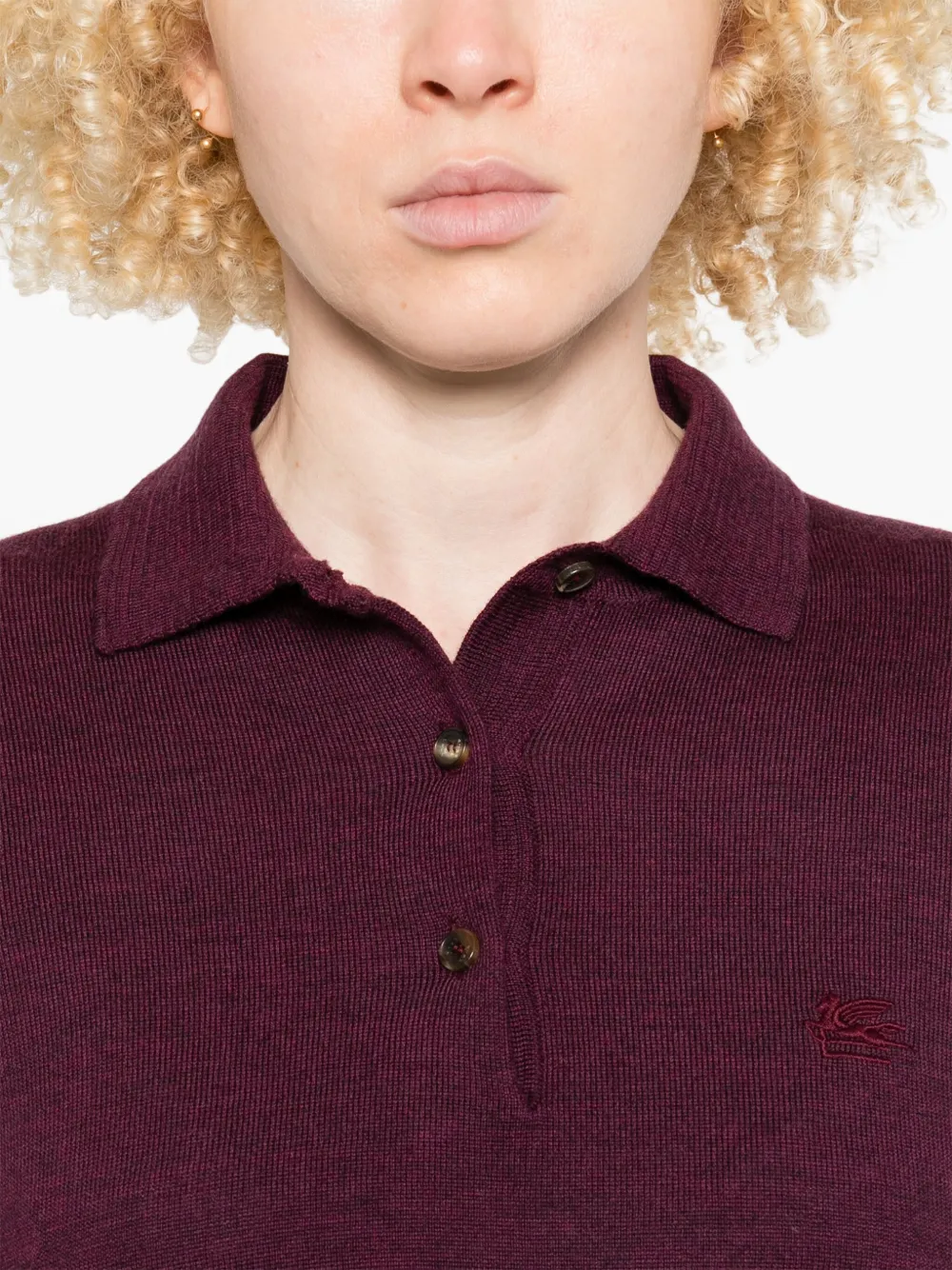 ETRO Wollen poloshirt Paars