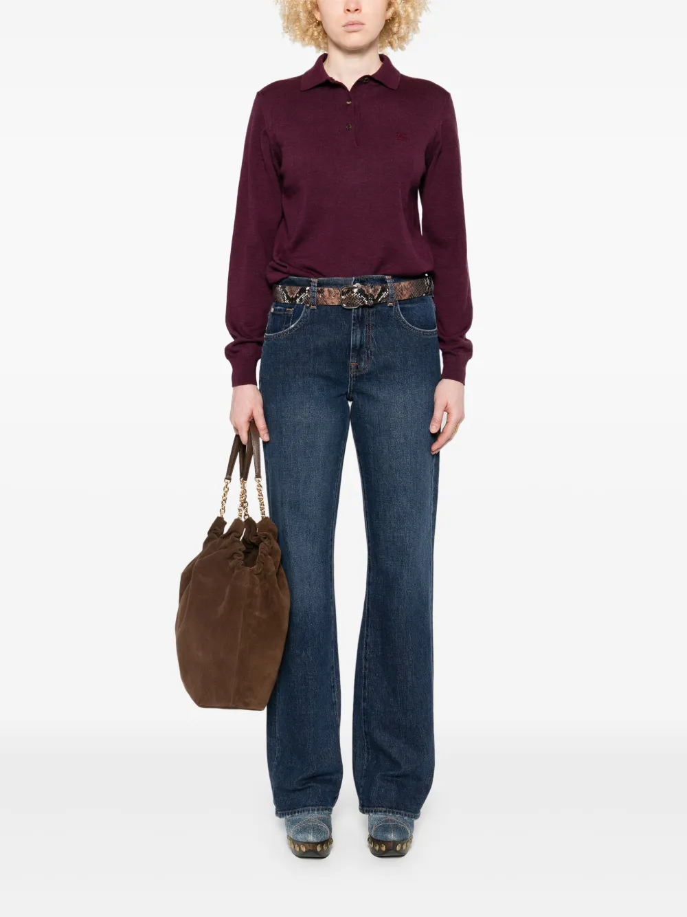 ETRO Wollen poloshirt - Paars