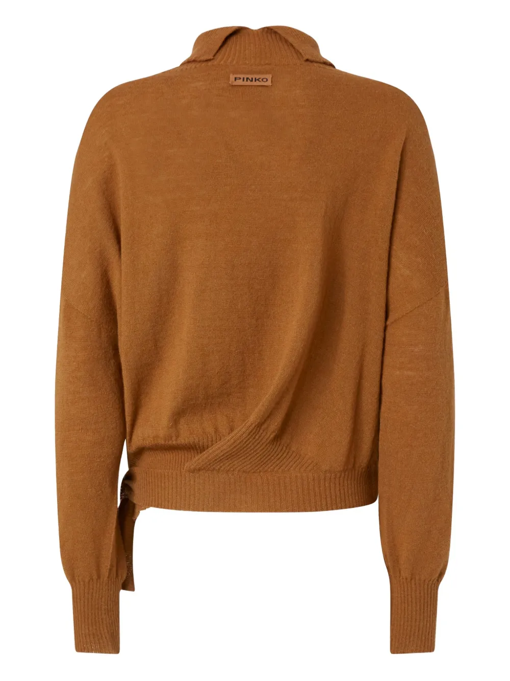 Pinko Knitted Turtleneck Sweater In Brown