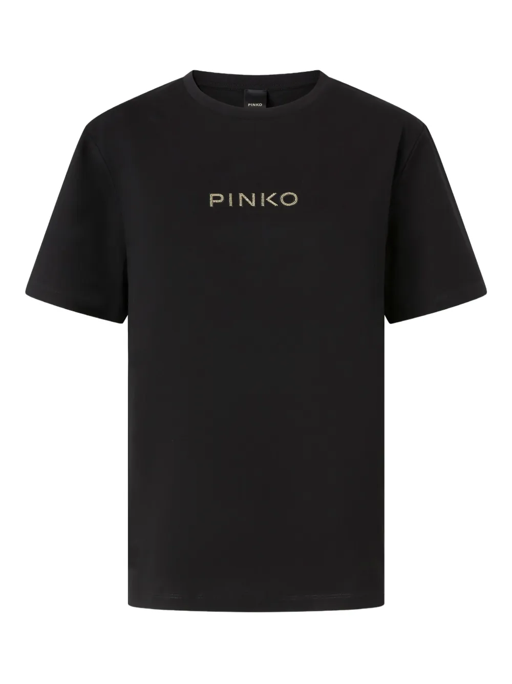 PINKO logo-detail crew-neck T-shirt Zwart