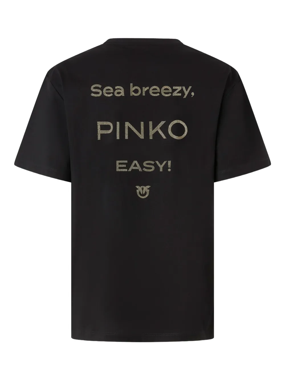 PINKO logo-detail crew-neck T-shirt Zwart