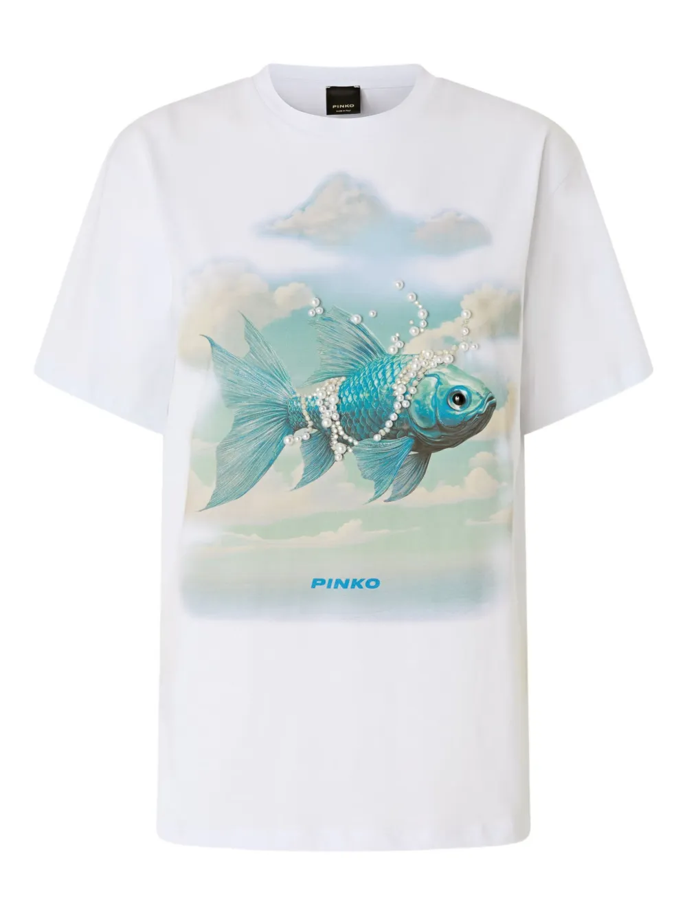 Pinko Graphic-print T-shirt In White
