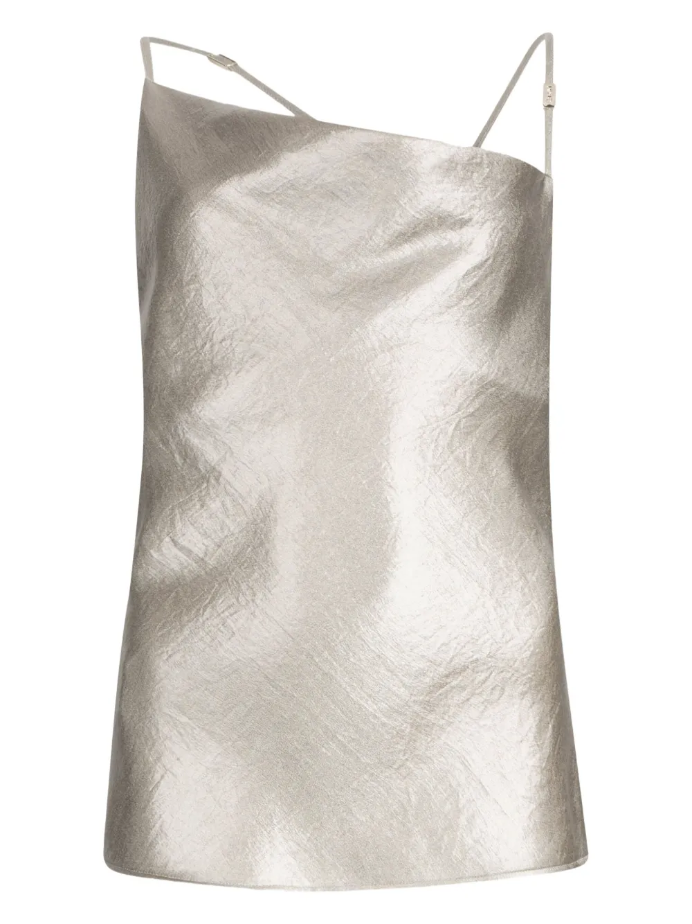 LIU JO laminated-effect crepe top | plateado | Image 1
