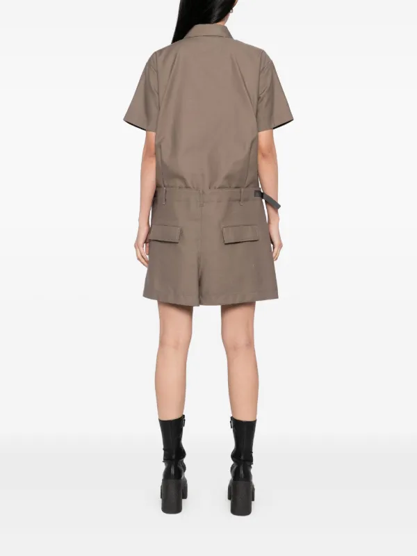 Sacai シャツドレス | ブラウン | FARFETCH JP