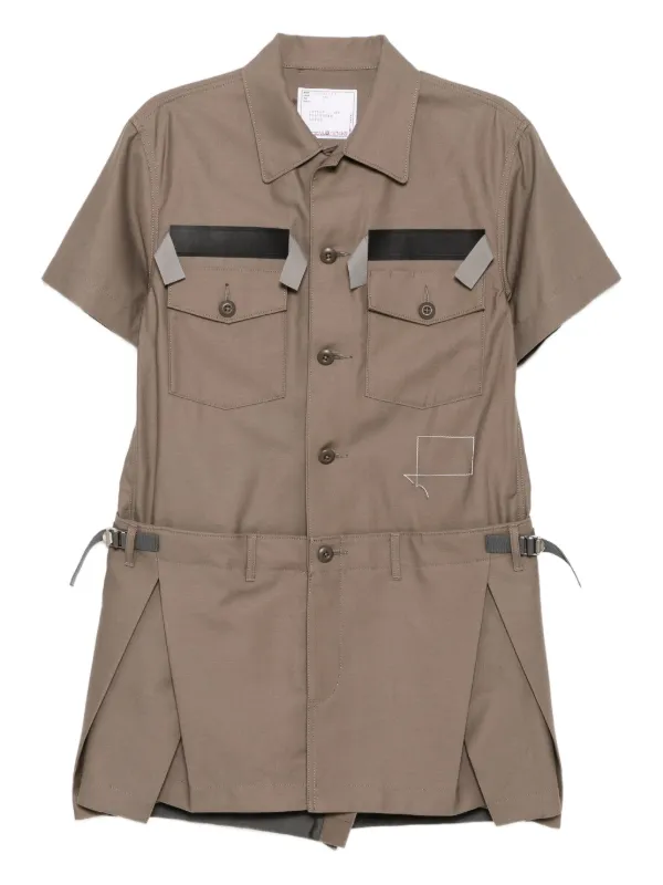 sacai 22ss コットンウェザーシャツ キャメル 【公式通販】