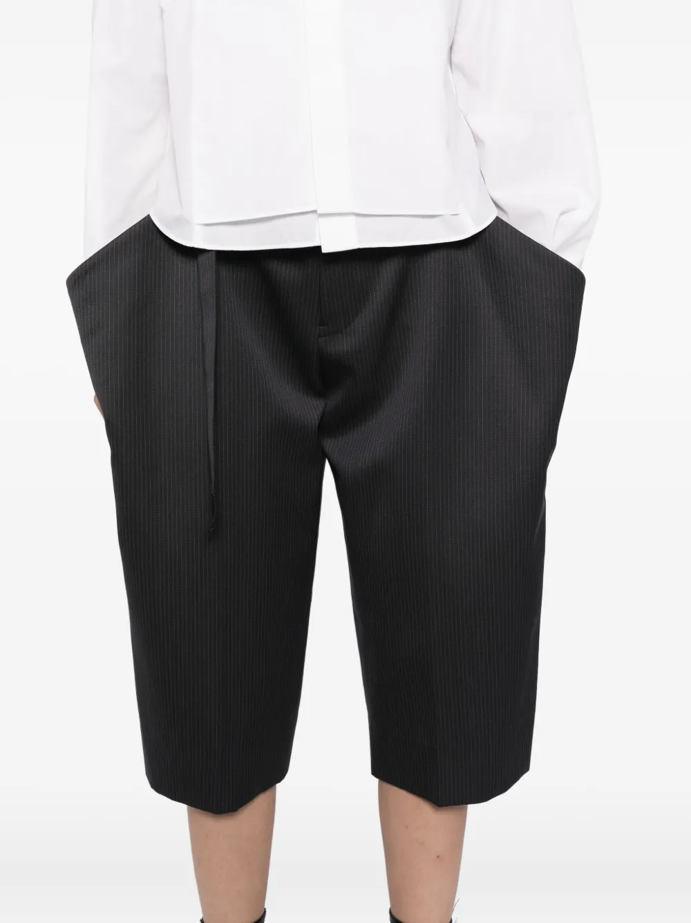 sacai Wollen broek Zwart