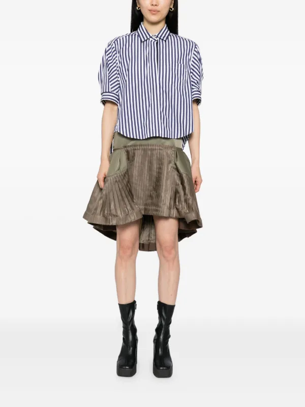 sacai オリーブグリーン プリーツスカート Sサイズ Sacai プリーツ スカート | グリーン | FARFETCH JP