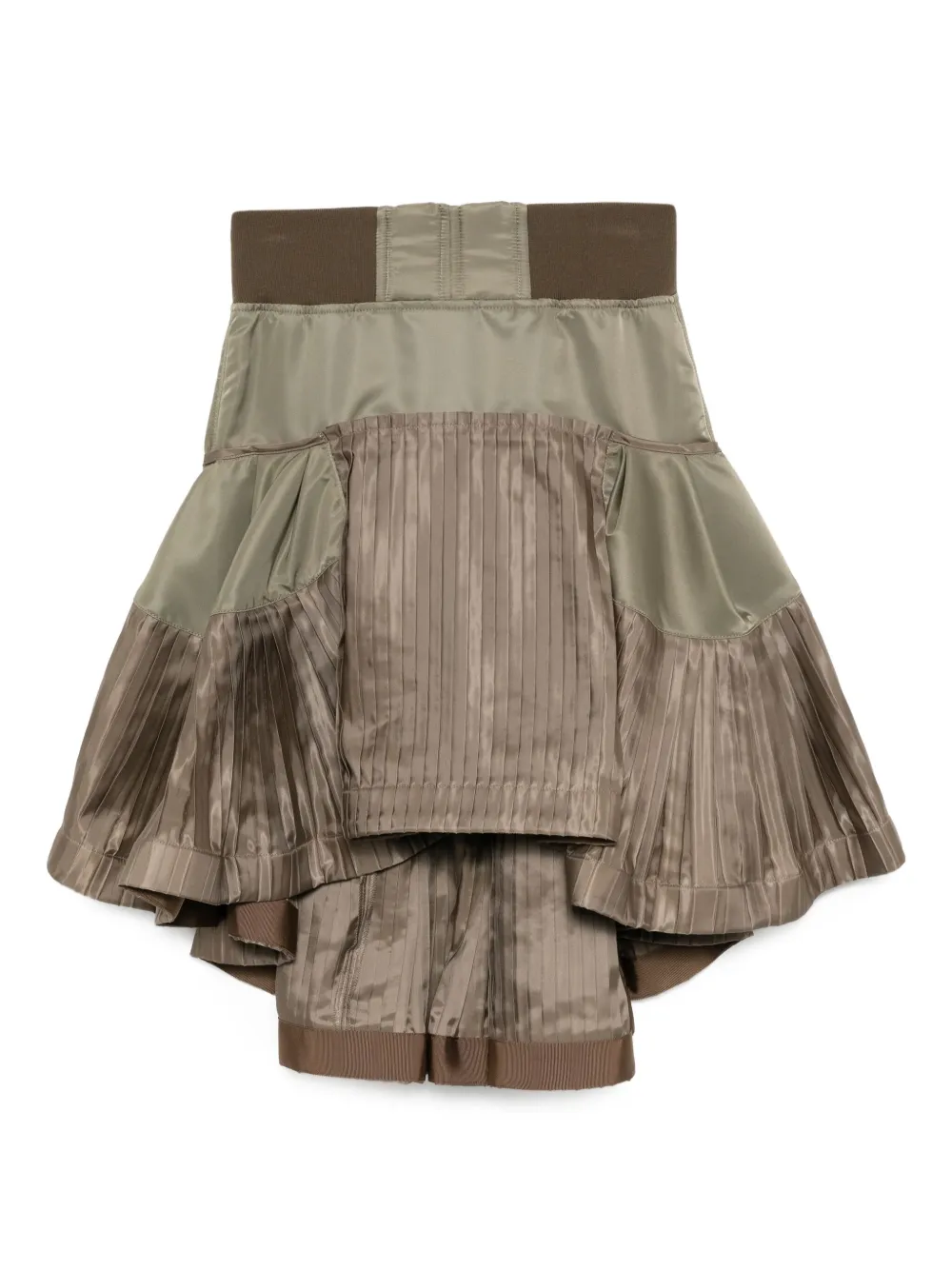 pleated twill skirt
