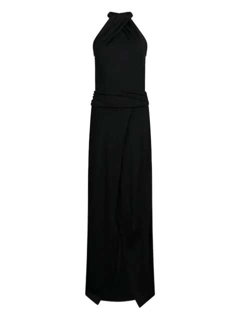 LIU JO vestido drapeado con cuello halter
