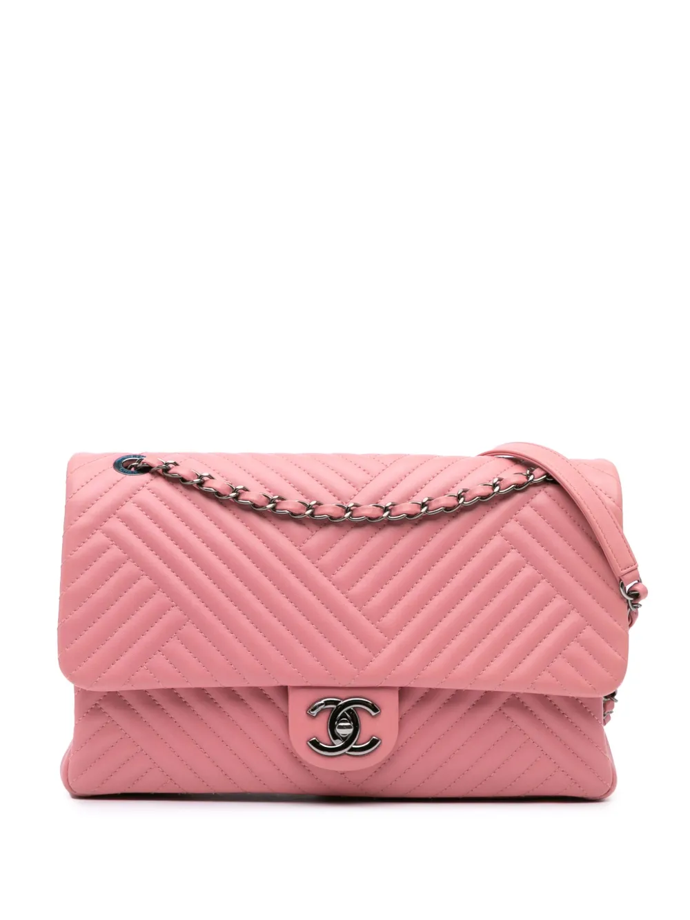CHANEL Pre-Owned 2015-2016 Medium Lambskin CC Crossing Flap shoulder bag | Pink | Image 1
