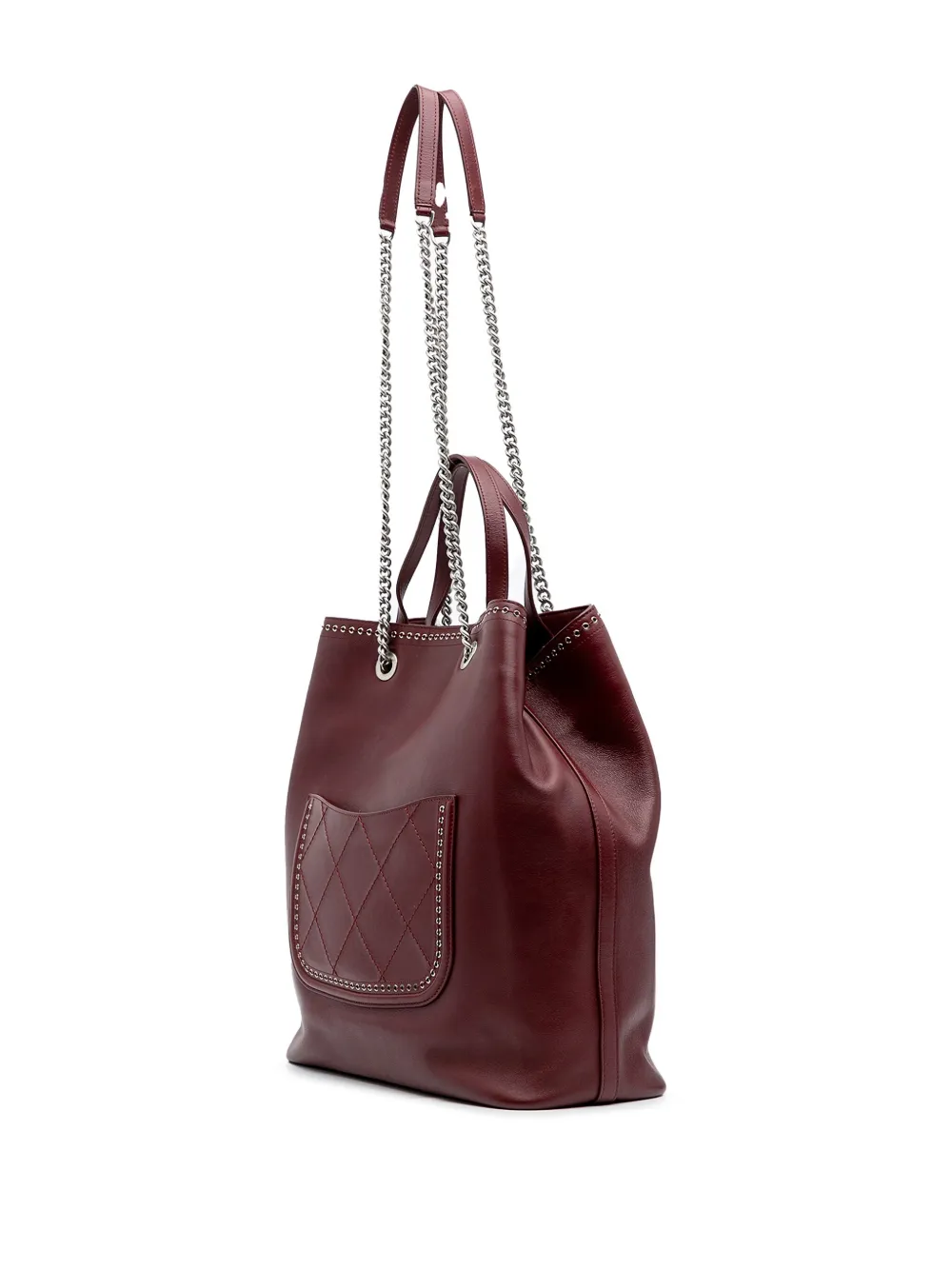 CHANEL Pre-Owned 2018 Large Calfskin Coco Eyelets Shopping Tote satchel | Satchels & Cross Body Bags | Image 3