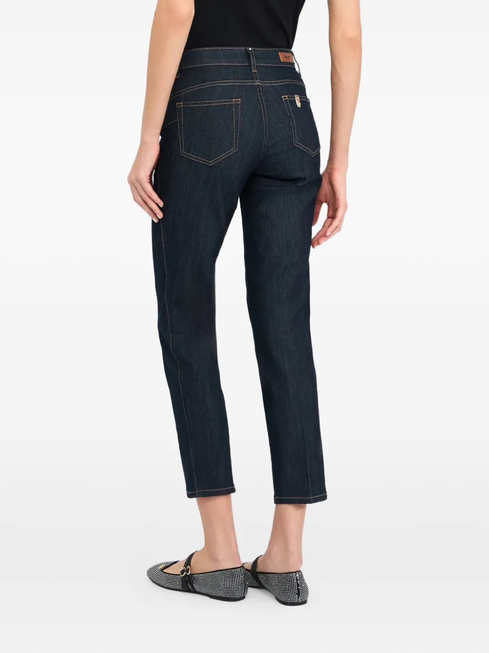 LIU •JO CROPPED SKINNY JEANS