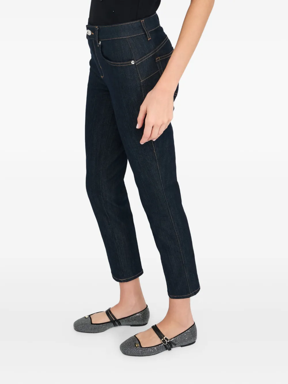 LIU •JO CROPPED SKINNY JEANS