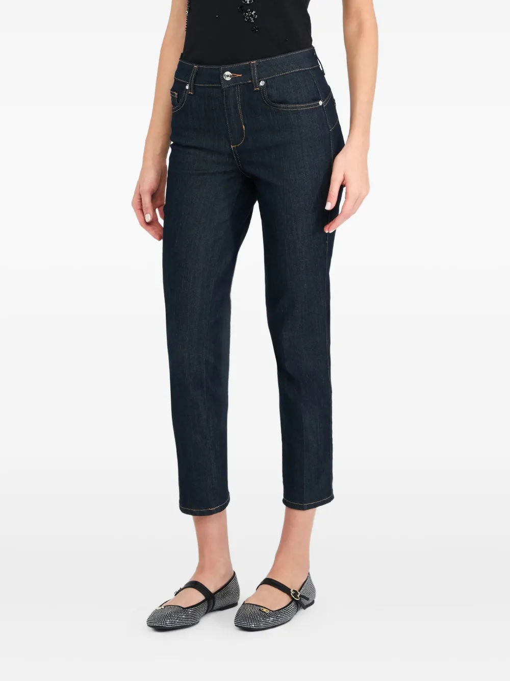 LIU •JO CROPPED SKINNY JEANS