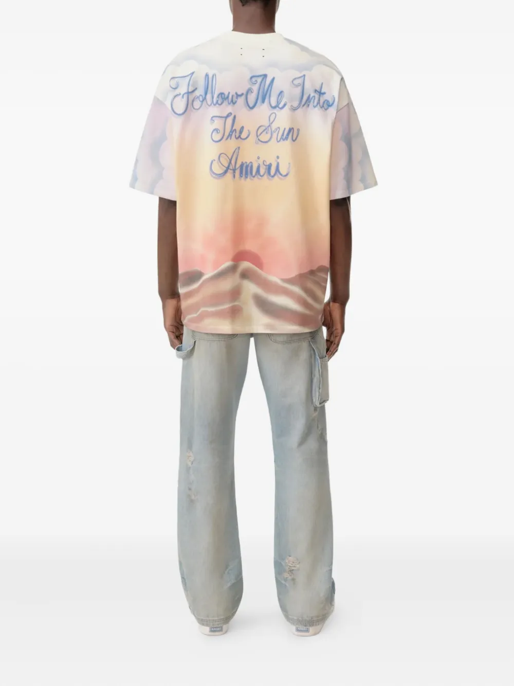 AMIRI T-shirt met grafische print Beige