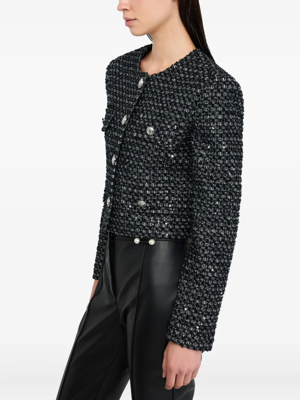 LIU JO Bouclé cropped jack Zwart