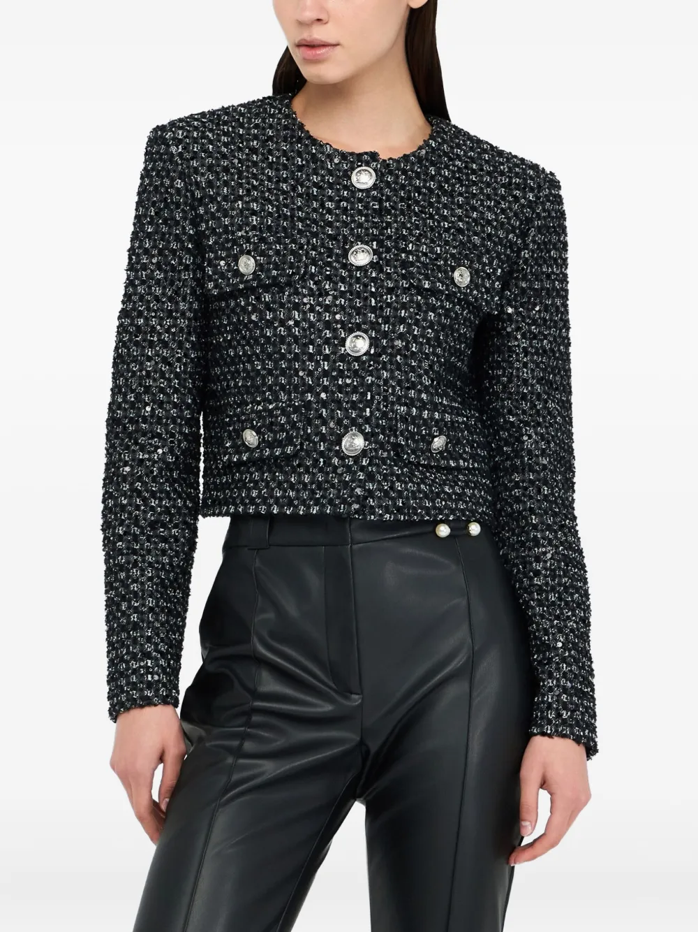 LIU JO Bouclé cropped jack Zwart