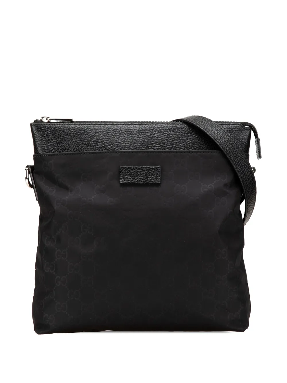 Gucci Pre-Owned 2000-2015 GG Nylon Flat Messenger Bag crossbody bag | Black | Image 1