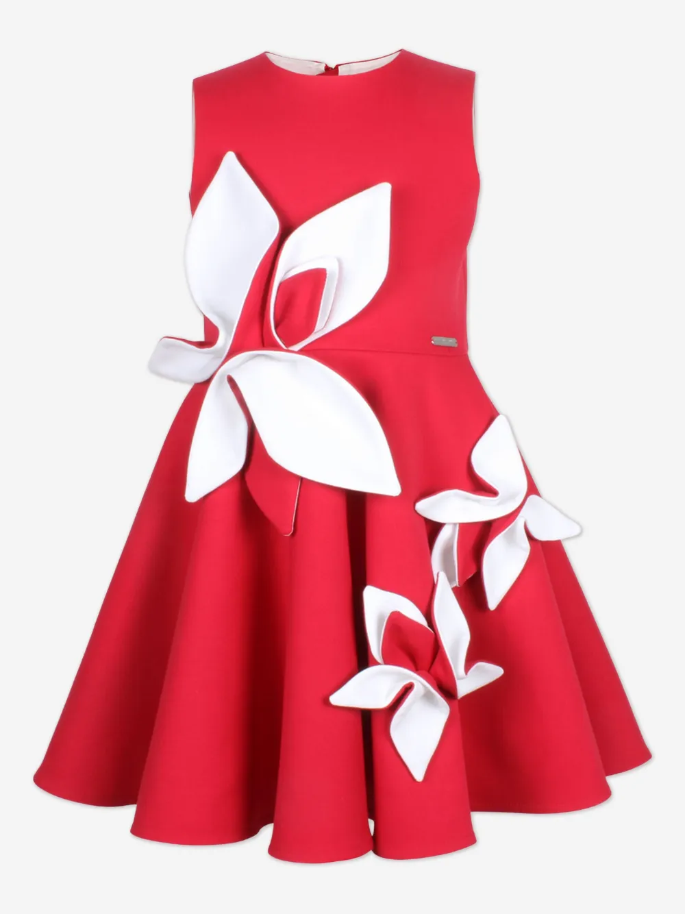 JESSIE AND JAMES KIDS floral-appliqué dress - Rosso