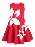 JESSIE AND JAMES KIDS floral-appliqué dress - Red