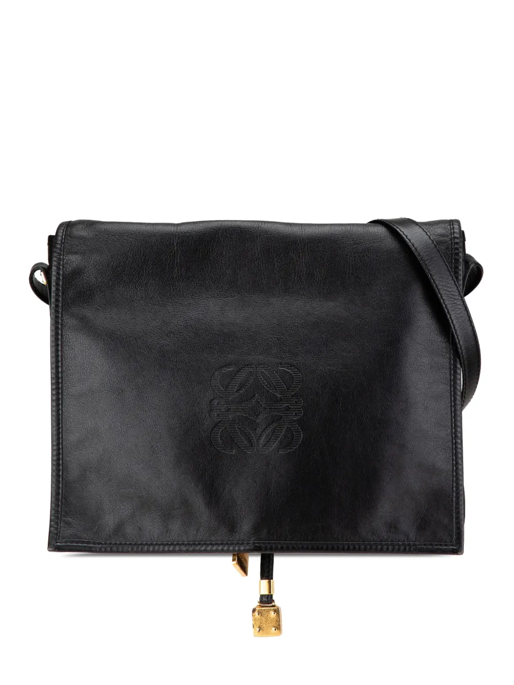 Loewe Pre-Owned 20th Century Anagram Leather Flap crossbody bag | Black | Image 1